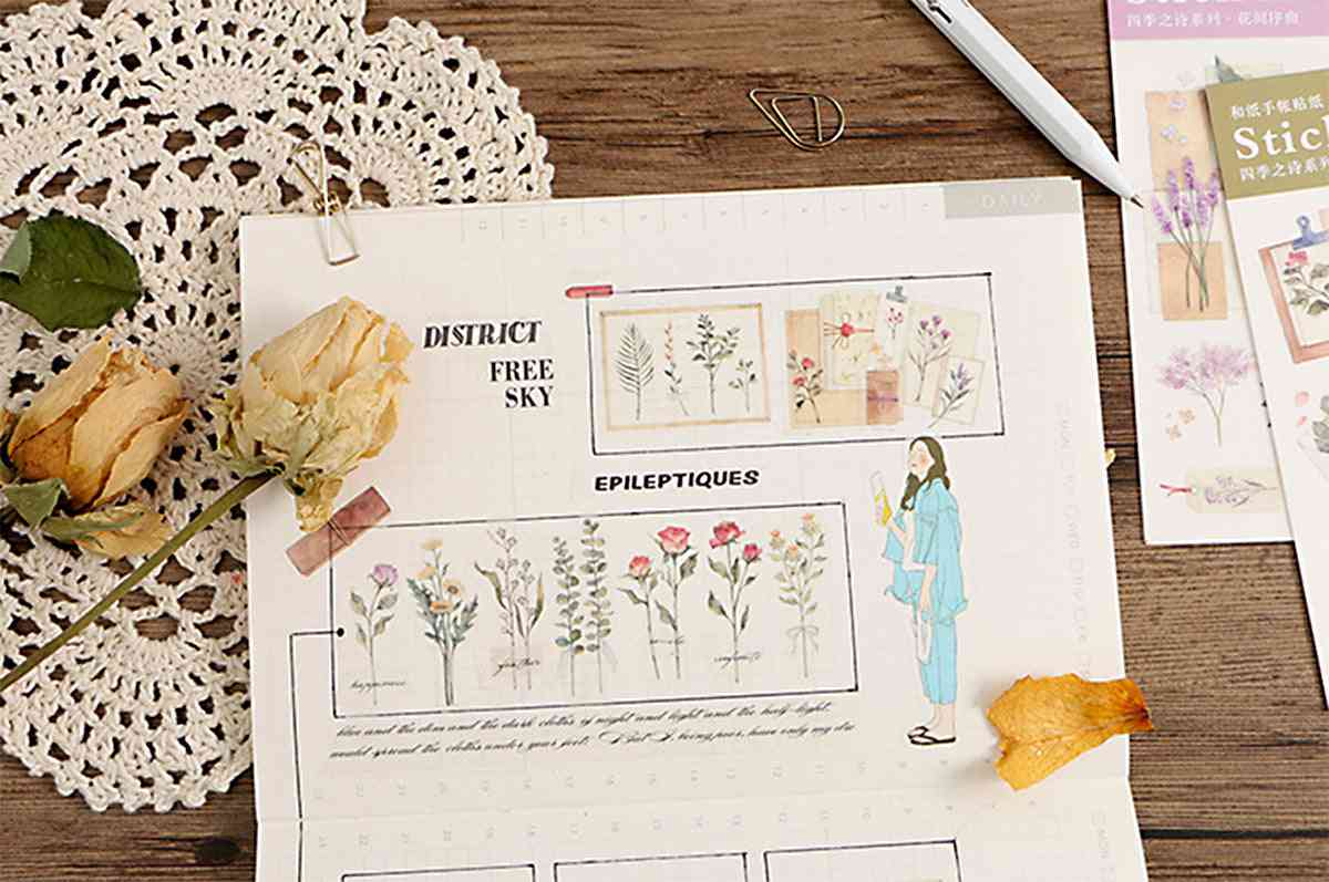 Flower Journal Sticker Sheet