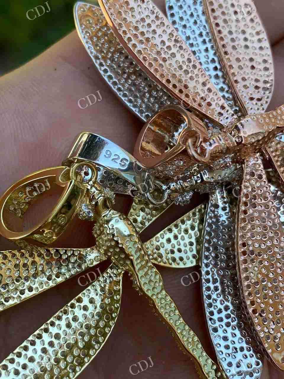 14k Gold Dragonfly Pendant Necklace for Women