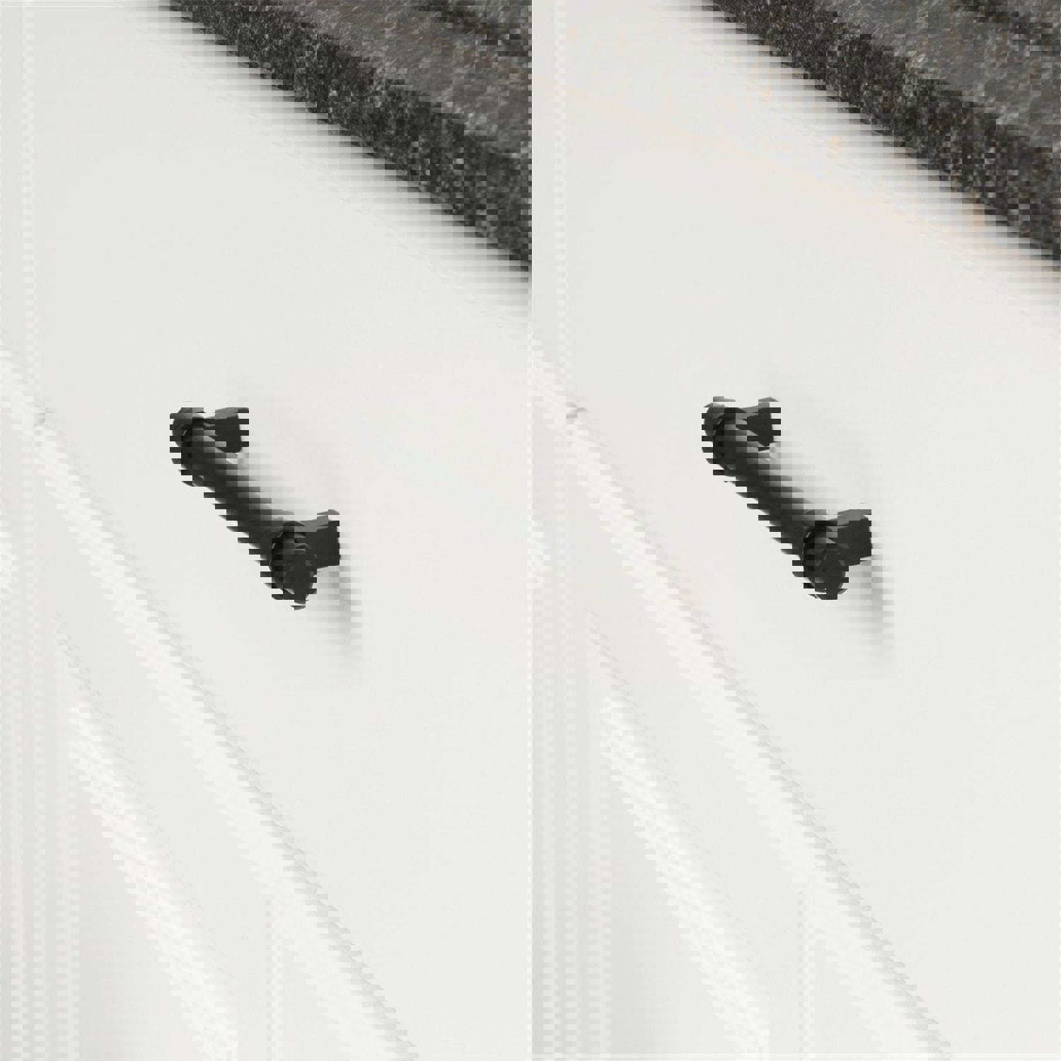 Flat Black Stainless Steel Kitchen Cupboard Handles - 8.8 (224mm) Hole Centers