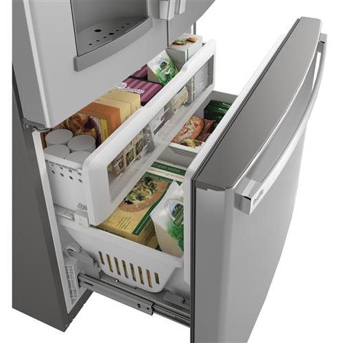 GE Profile 36-inch Counter-Depth French 3-Door Refrigerator with Water and Ice Dispenser
