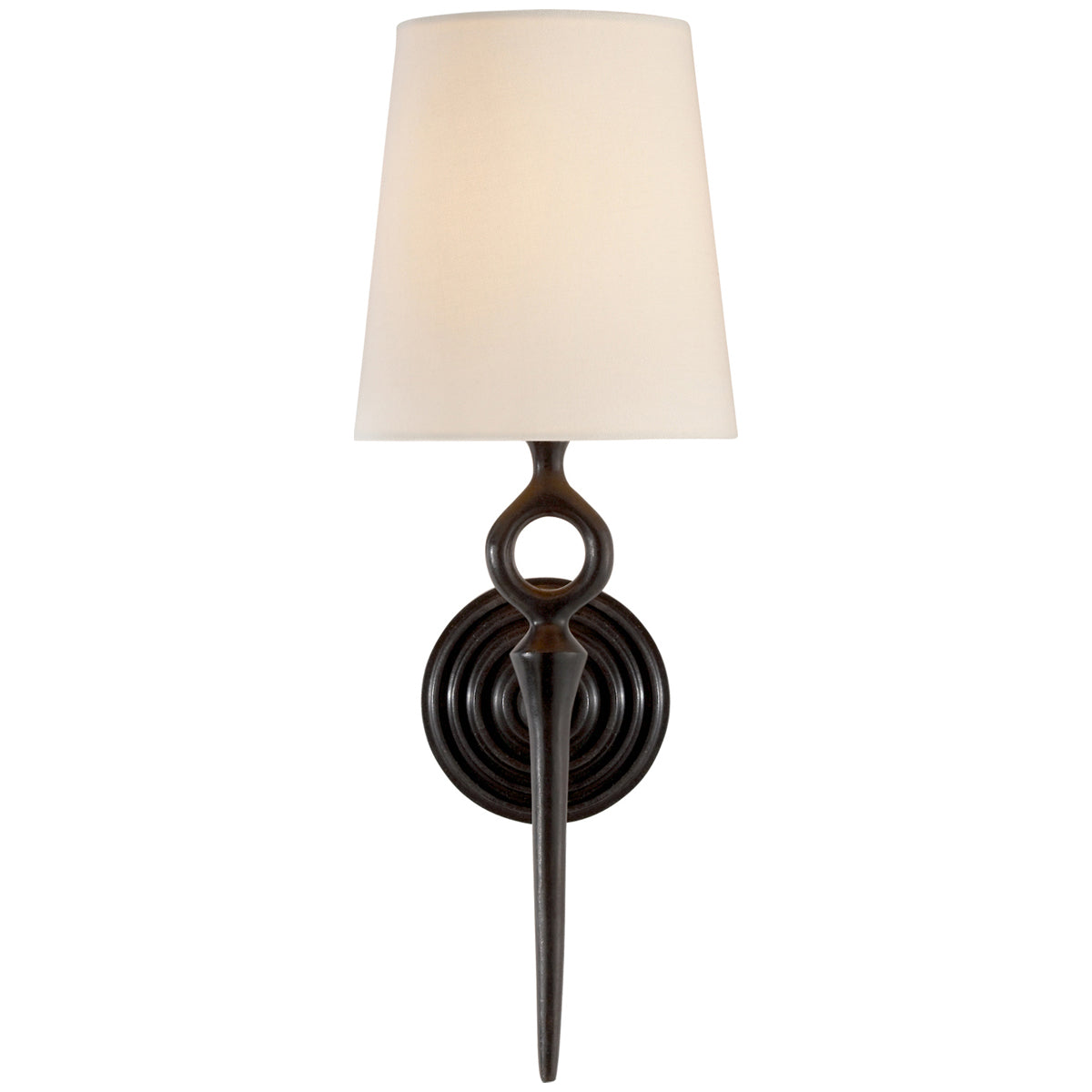 Visual Comfort Aerin Bristol Single Sconce with Linen Shade