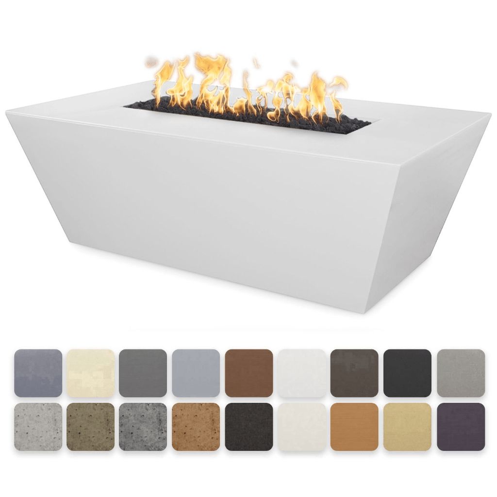 The Outdoor Plus 60 Angelus GFRC Concrete Rectangle Natural Gas Fire Pit