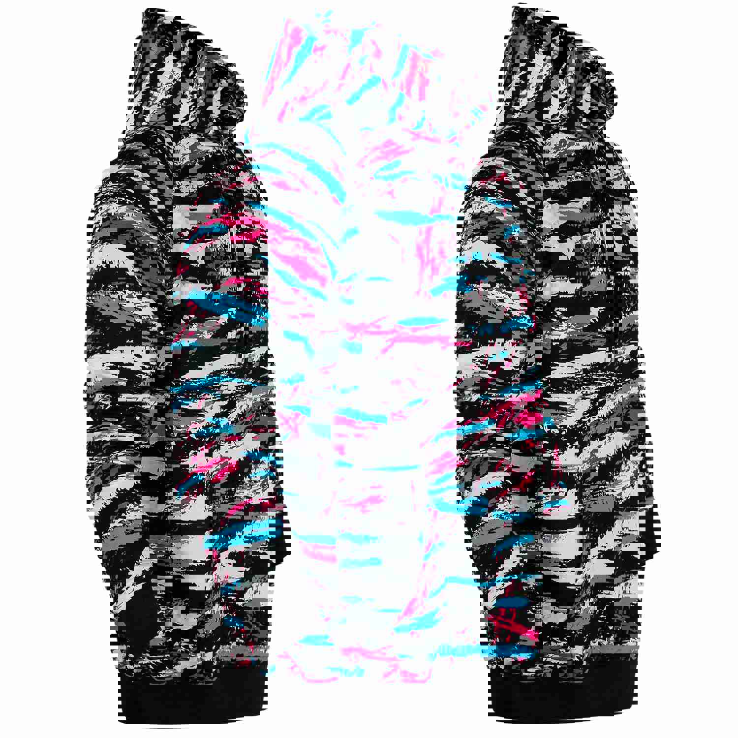 Men's Classic Midweight Hoodie - Spring Break Tiger Stripe Camo