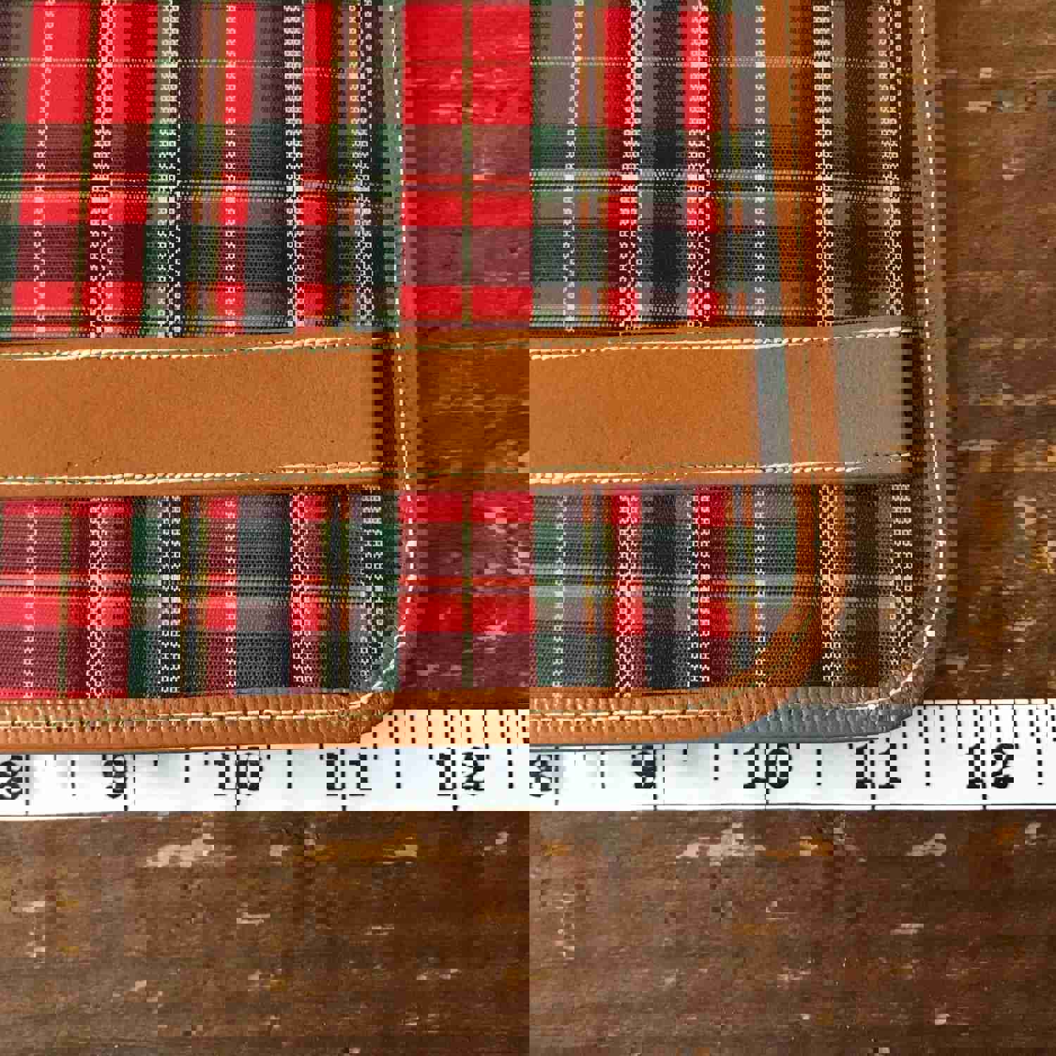 Vintage Travel Tie Case - Brown Faux Leather Necktie Caddy for Men