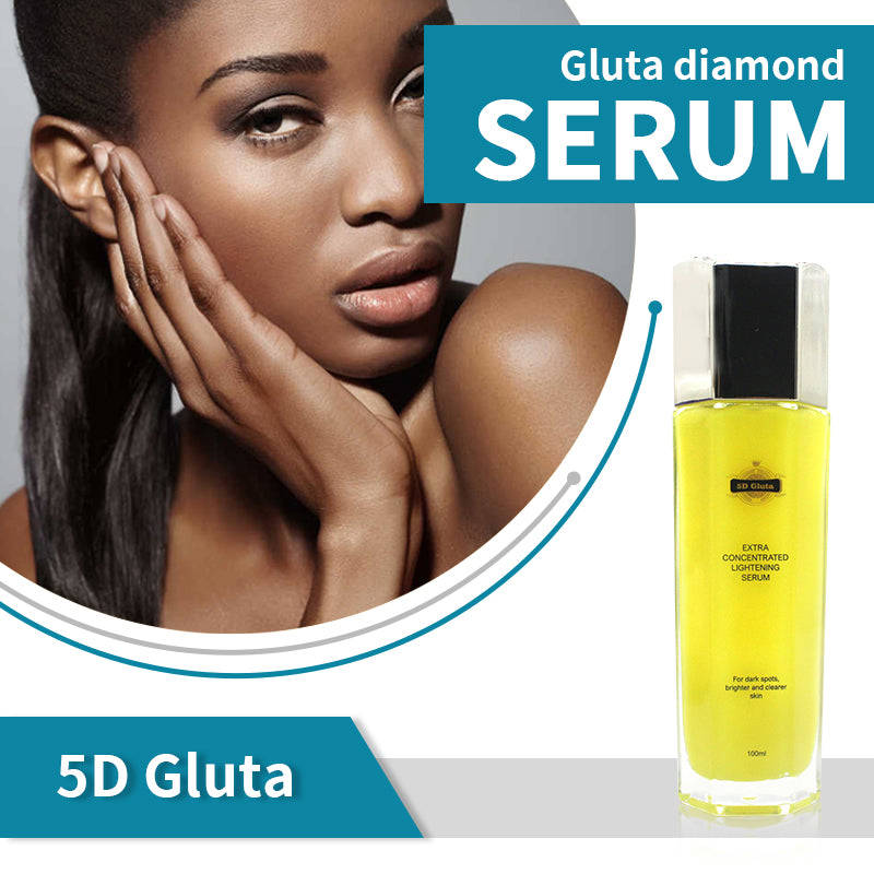 5D Gluta Whitening Skincare Set for African Skin - Lotion, Cream, Spray & Soap