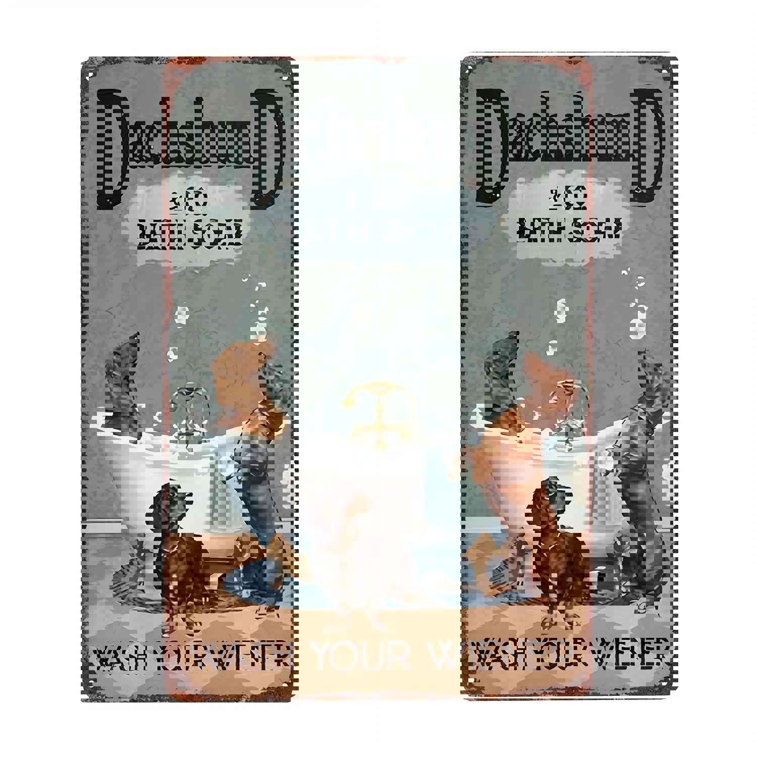 1pc Pitbull Metal Sign - Vintage Beagle Dog Bathroom Decor, Retro Aluminum Tin Sign for Kitchen, Home, Office, Bar, Cafe (8X12 Inch)