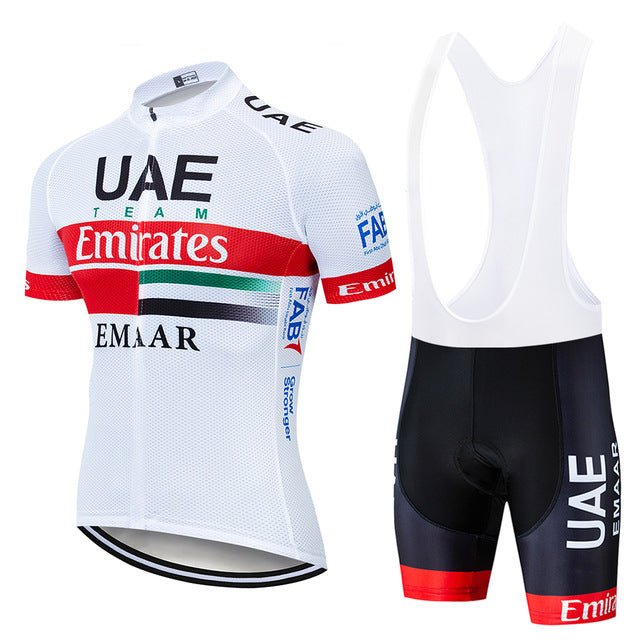 Team UAE Cycling Jersey Set - Quick-Dry, Breathable, and Comfortable for Men