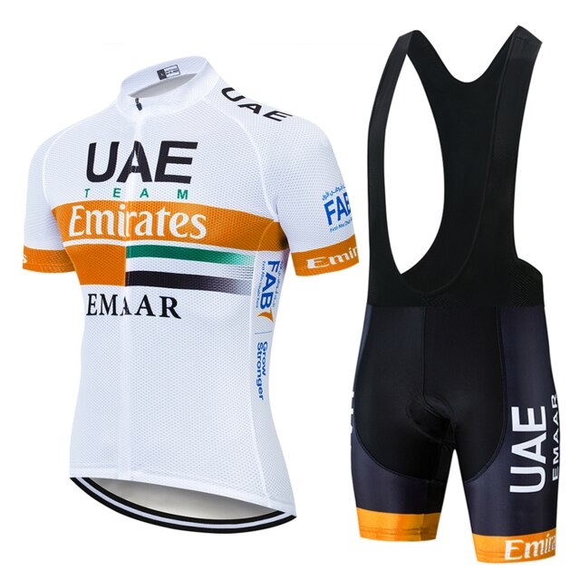 Team UAE Cycling Jersey Set - Quick-Dry, Breathable, and Comfortable for Men