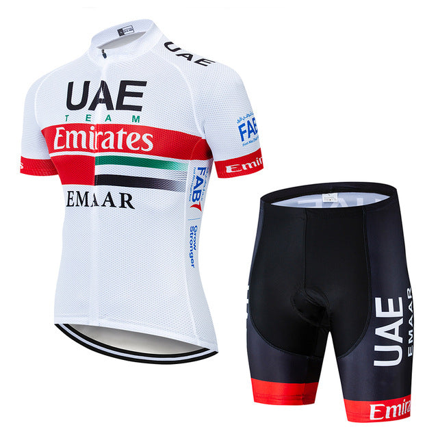 Team UAE Cycling Jersey Set - Quick-Dry, Breathable, and Comfortable for Men