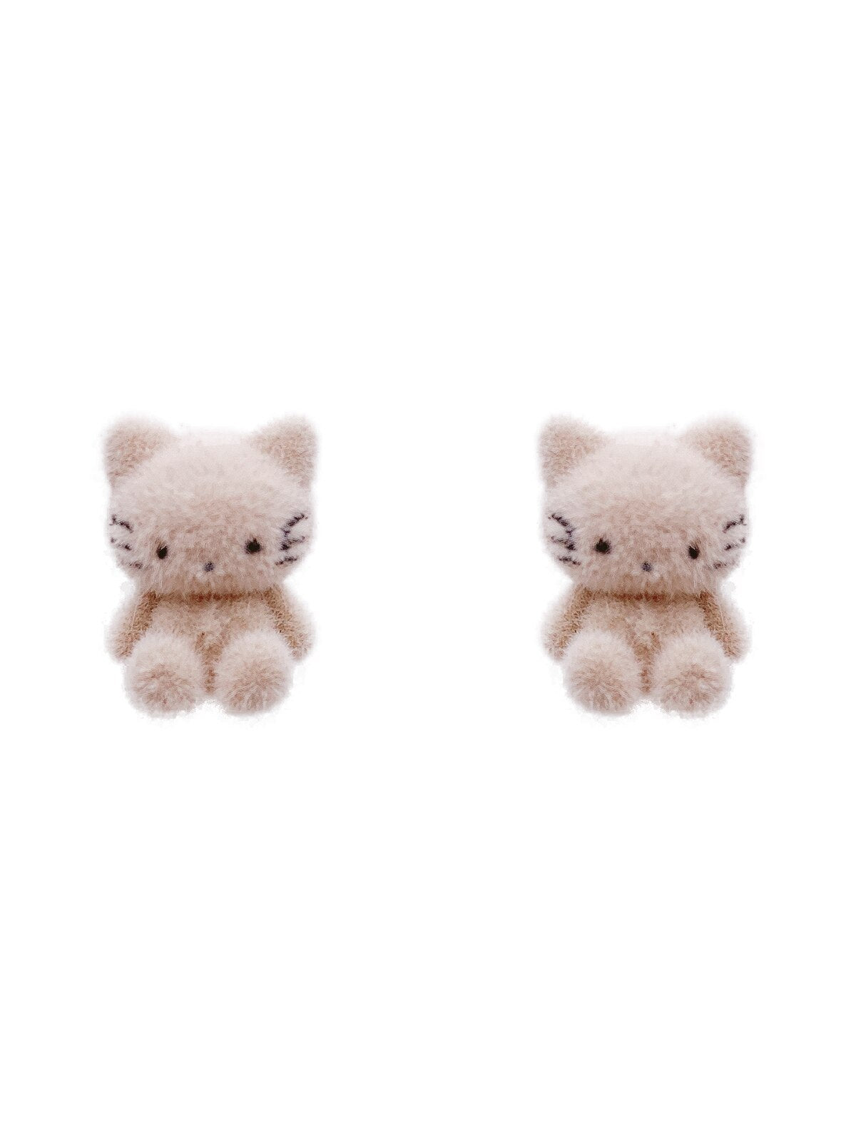 Korea Design Cute Plush Kitten Earrings - Sweet Girl Christmas Gift for Women