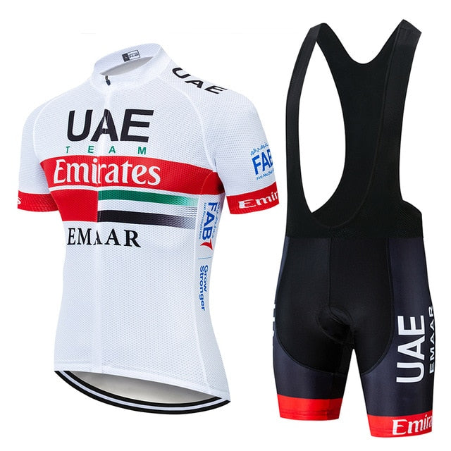 Team UAE Cycling Jersey Set - Quick-Dry, Breathable, and Comfortable for Men