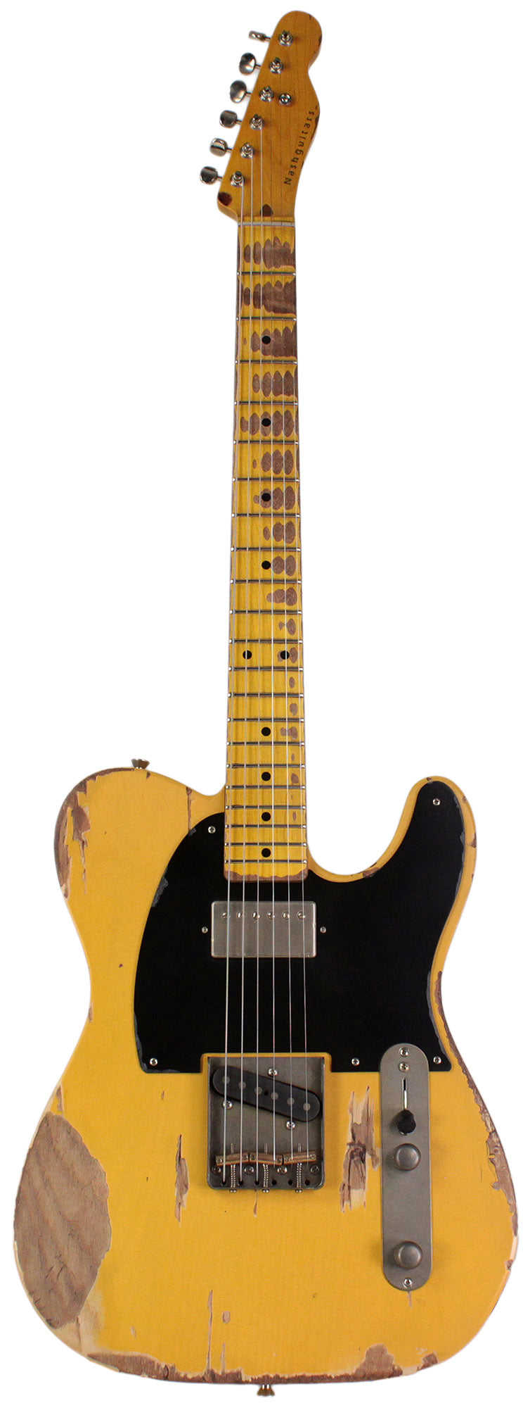 Nash T-52 Guitar, Butterscotch Blonde, Humbucker, Heavy Aging