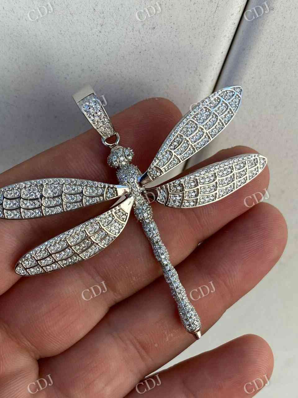 14k Gold Dragonfly Pendant Necklace for Women