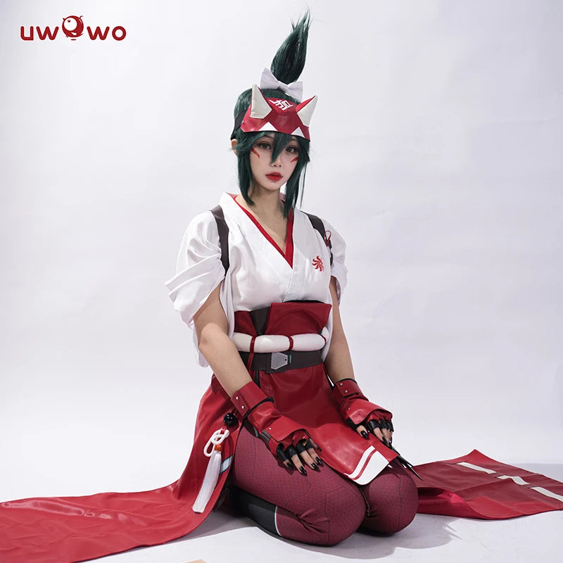 UWOWO Game Kiriko Cosplay Costume Full Set - Unisex Role Play Outfit for Halloween