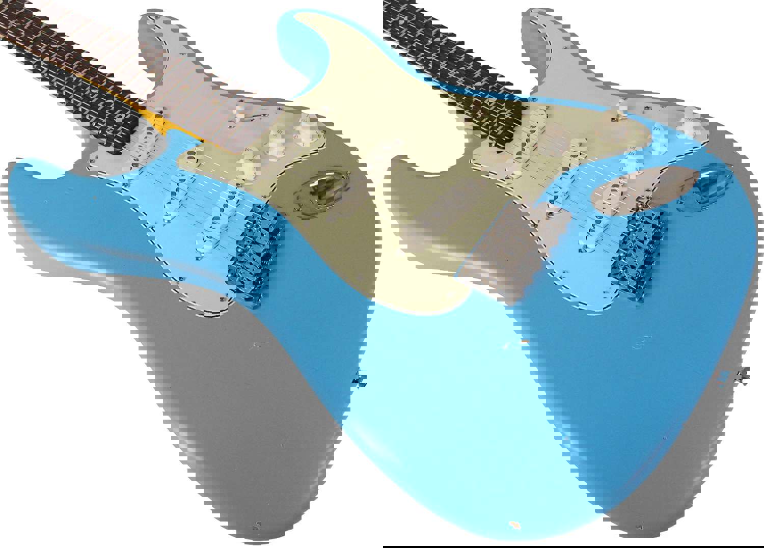 Nash S-63 Guitar, Daphne Blue, Light Aging - Vintage Strat Model with Modern Features