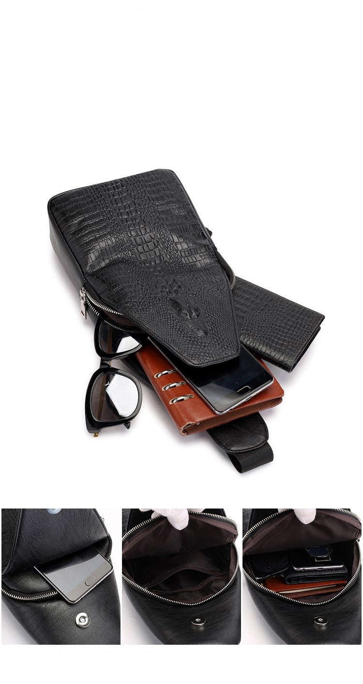 Men's New Pattern Chest Shoulder Bag - Fashion Trend Messenger Bag