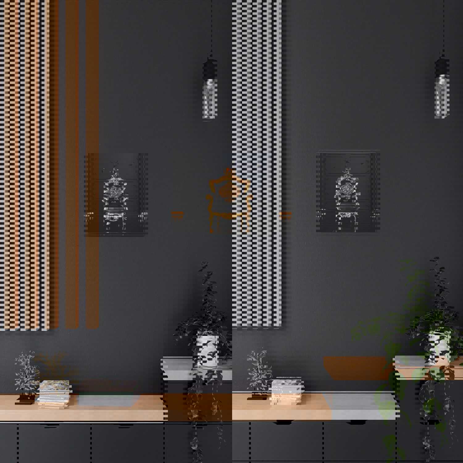 3D Sitting Spades Playing Card Canvas Wall Art - Ready-to-Hang Home Decor