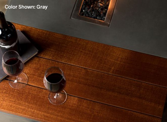 Fire Table Oasis: Rectangular 48 with Electronic Ignition - Free Cover [Slick Rock Concrete]