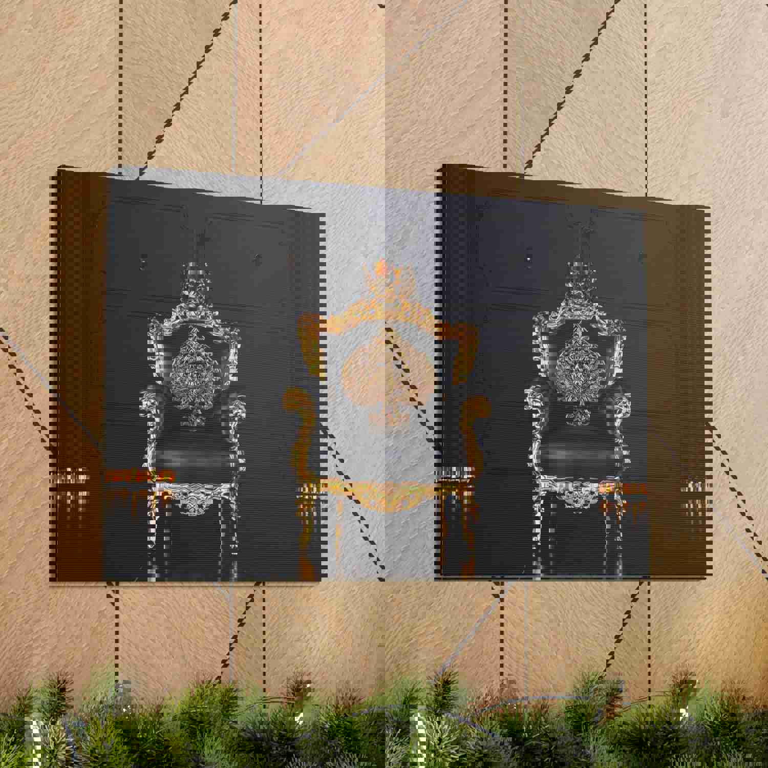 3D Sitting Spades Playing Card Canvas Wall Art - Ready-to-Hang Home Decor