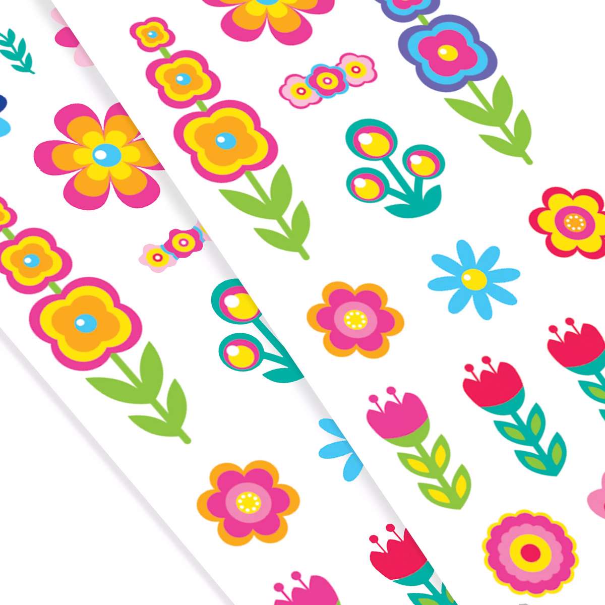 Stickiville Fun Flowers Stickers - Vibrant Garden Stickers for Kids