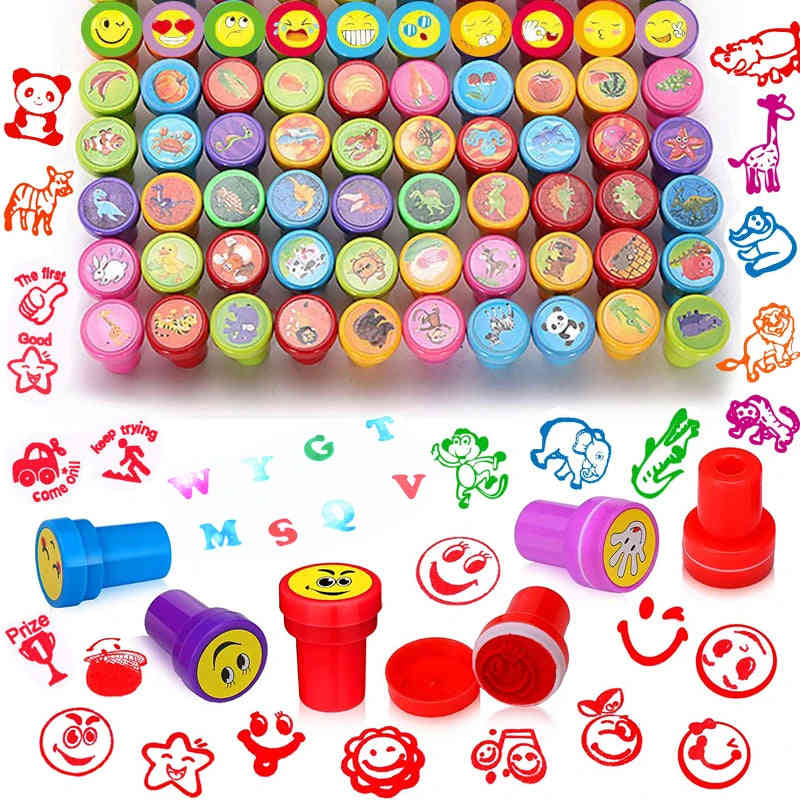 Assorted Self-Ink Stamps for Kids - Teacher Stamps, Party Favors, Classroom Prizes