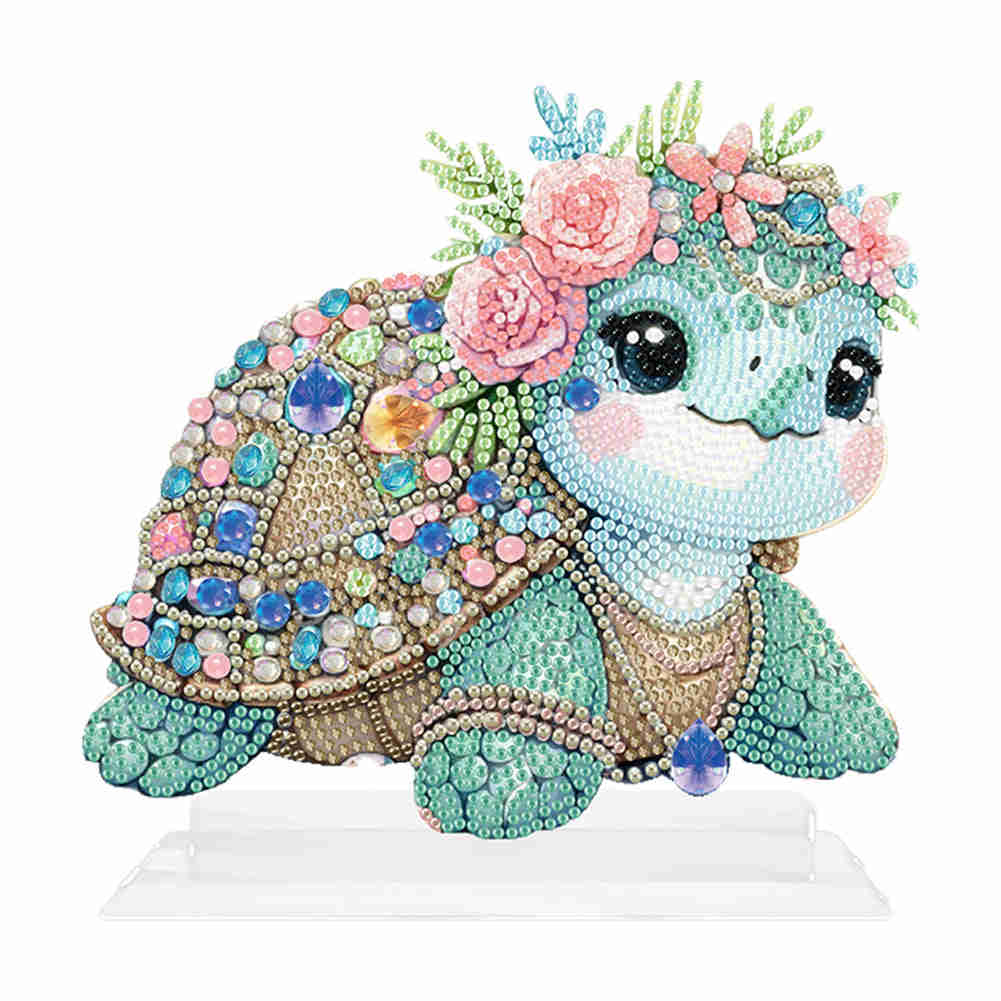 Special Shaped Handmade Desktop Diamond Art Kits for Home Office Decor (Turtle)