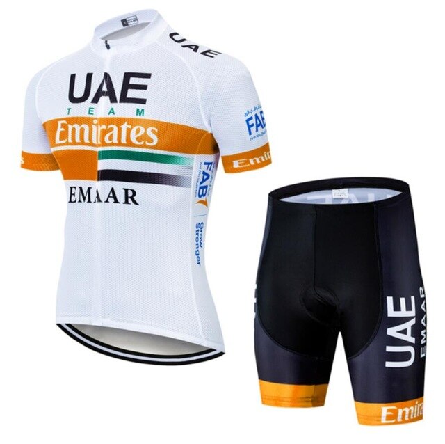 Team UAE Cycling Jersey Set - Quick-Dry, Breathable, and Comfortable for Men