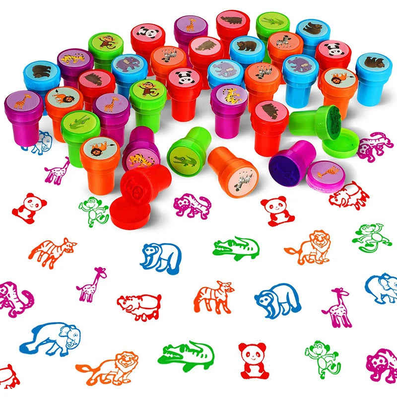 Assorted Self-Ink Stamps for Kids - Teacher Stamps, Party Favors, Classroom Prizes