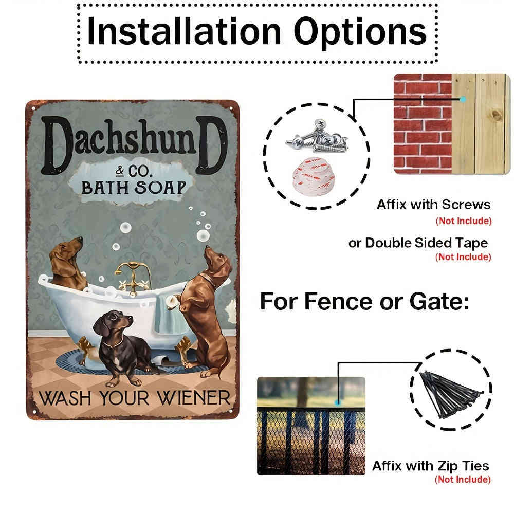 1pc Pitbull Metal Sign - Vintage Beagle Dog Bathroom Decor, Retro Aluminum Tin Sign for Kitchen, Home, Office, Bar, Cafe (8X12 Inch)