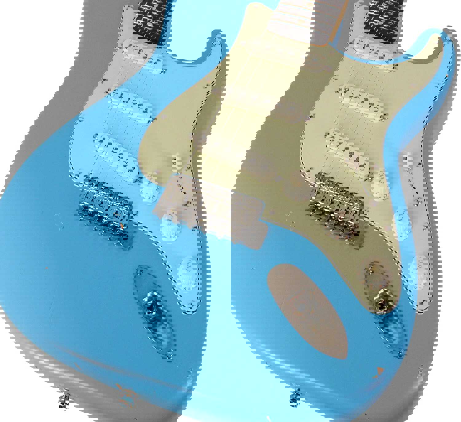 Nash S-63 Guitar, Daphne Blue, Light Aging - Vintage Strat Model with Modern Features