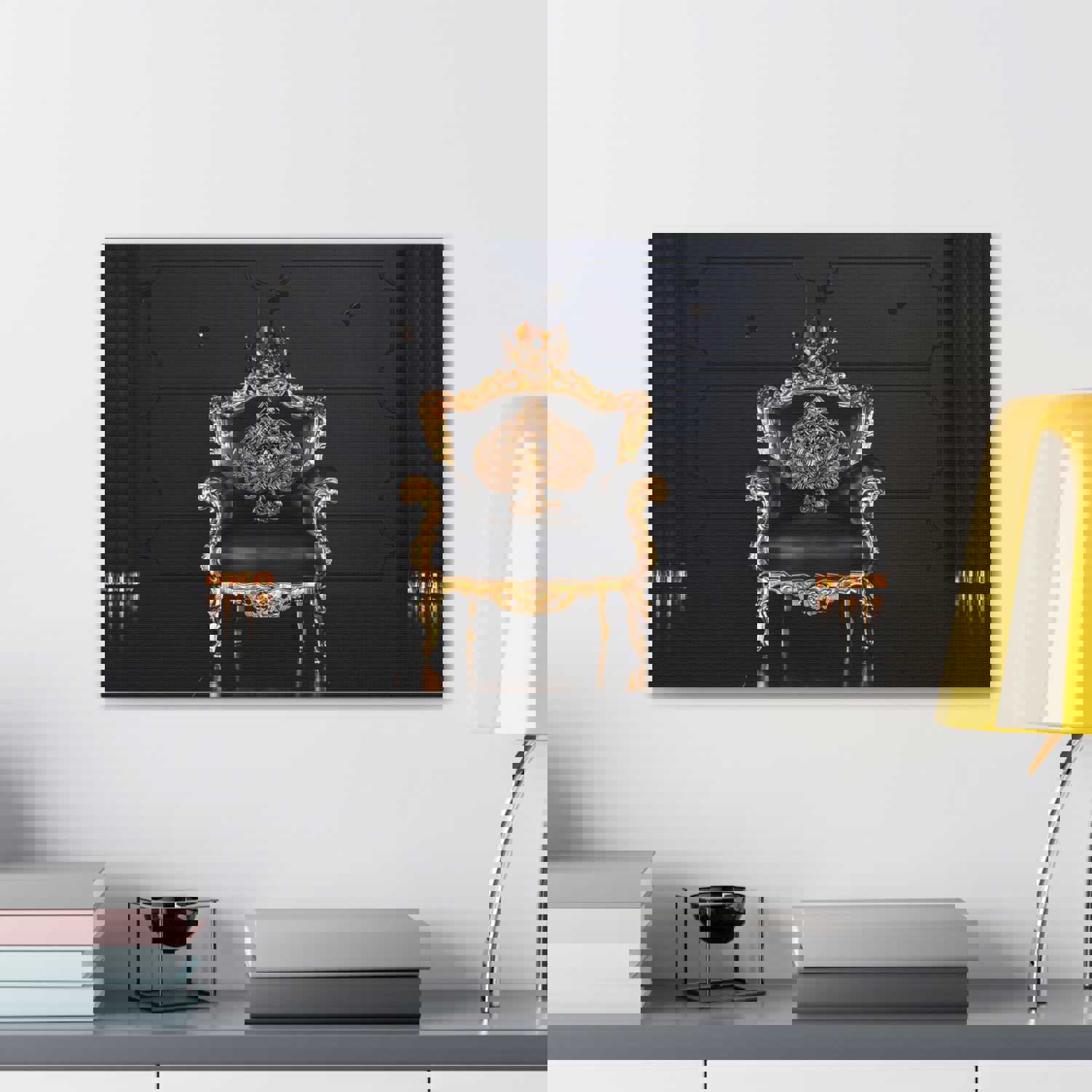 3D Sitting Spades Playing Card Canvas Wall Art - Ready-to-Hang Home Decor