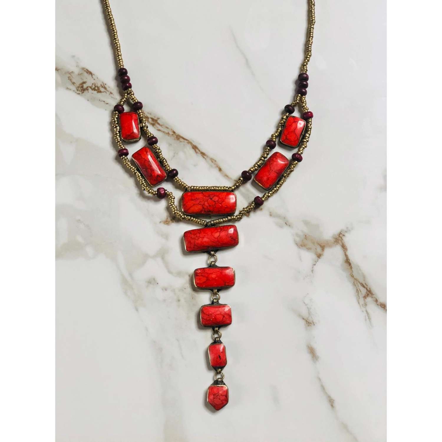 Kuchi Tribe Statement Necklace - Handmade Ethnic Jewelry