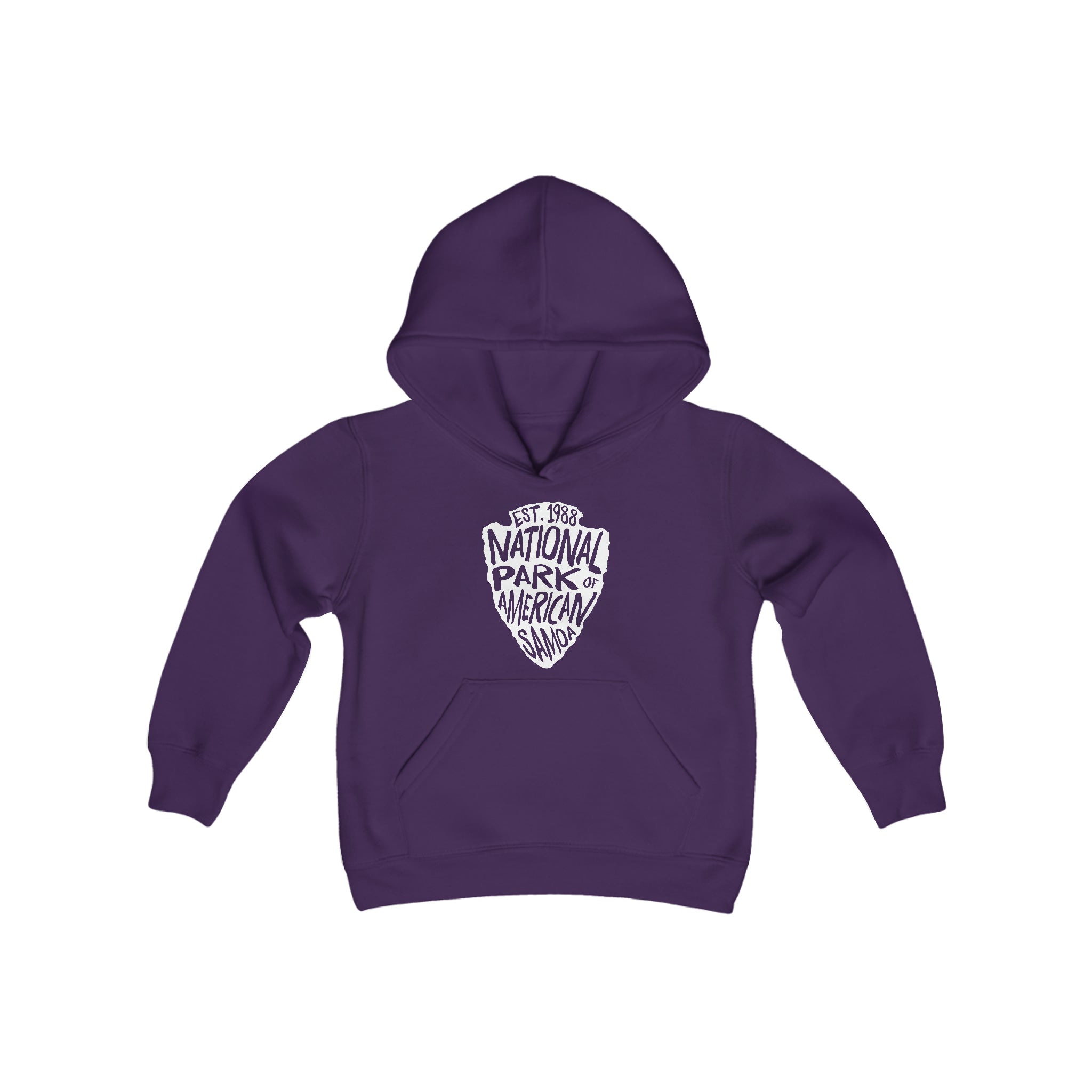 National Park of American Samoa Kids Hoodie - Arrowhead Chunky Text