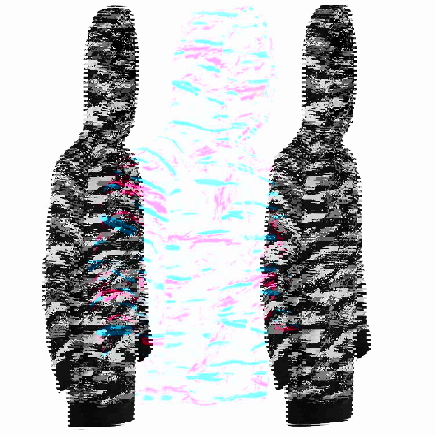 Men's Classic Midweight Hoodie - Spring Break Tiger Stripe Camo