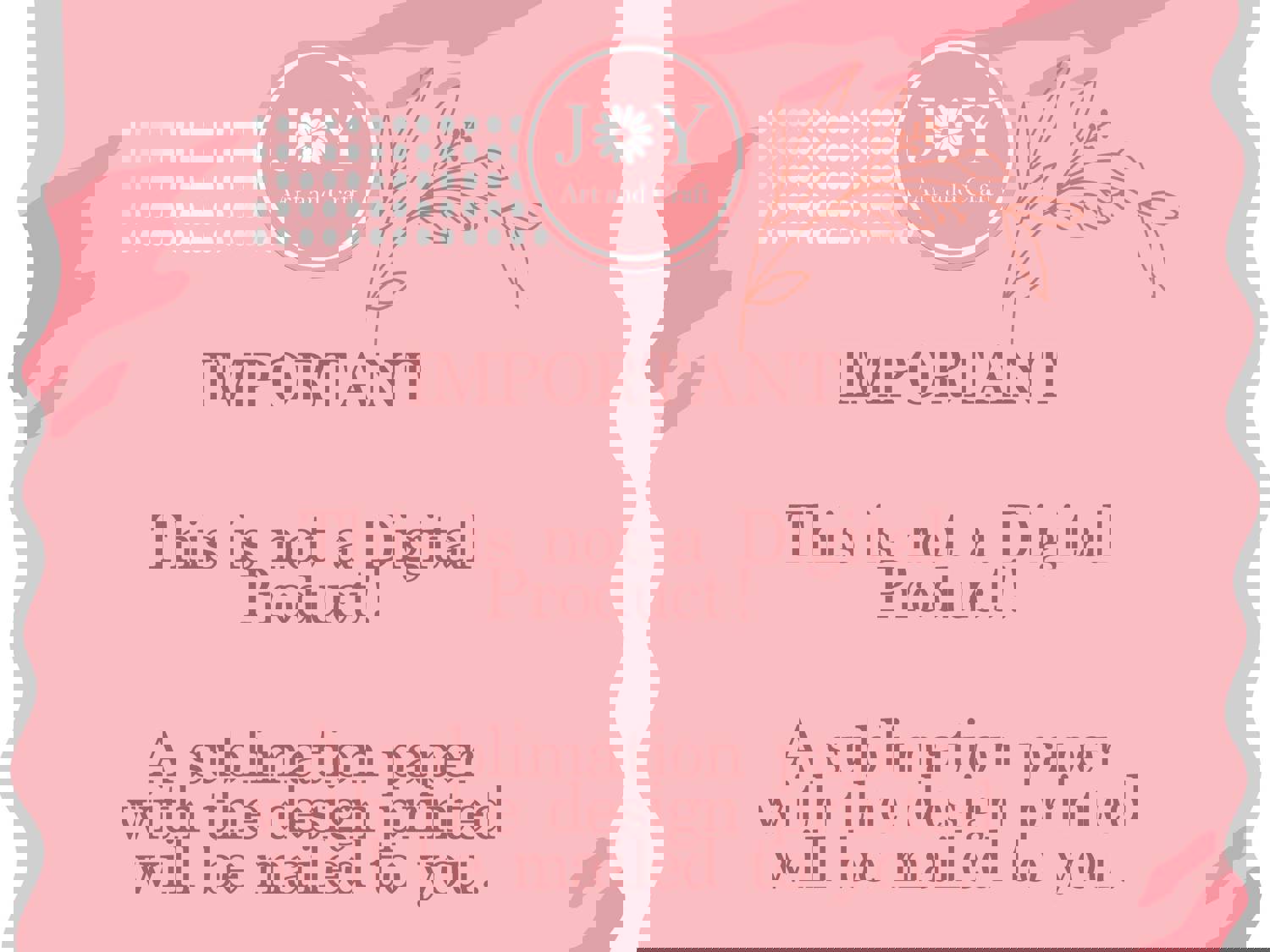 3D Pink Flowers Sublimation Transfer Sheet for Mugs - Ready to Press (11 oz, 12 oz, 15 oz)