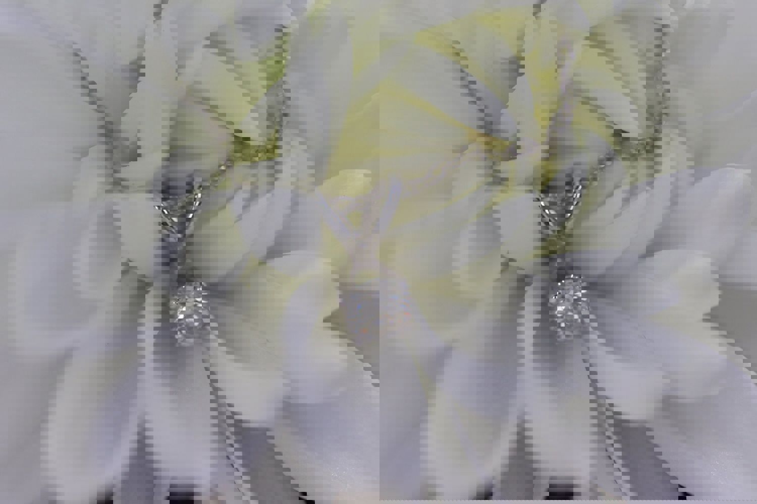 14k Diamond Solitaire Pendant with Wheat Chain Necklace