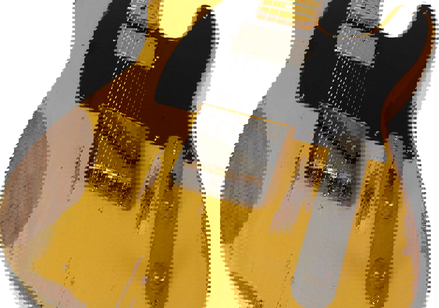 Nash T-52 Guitar, Butterscotch Blonde, Humbucker, Heavy Aging