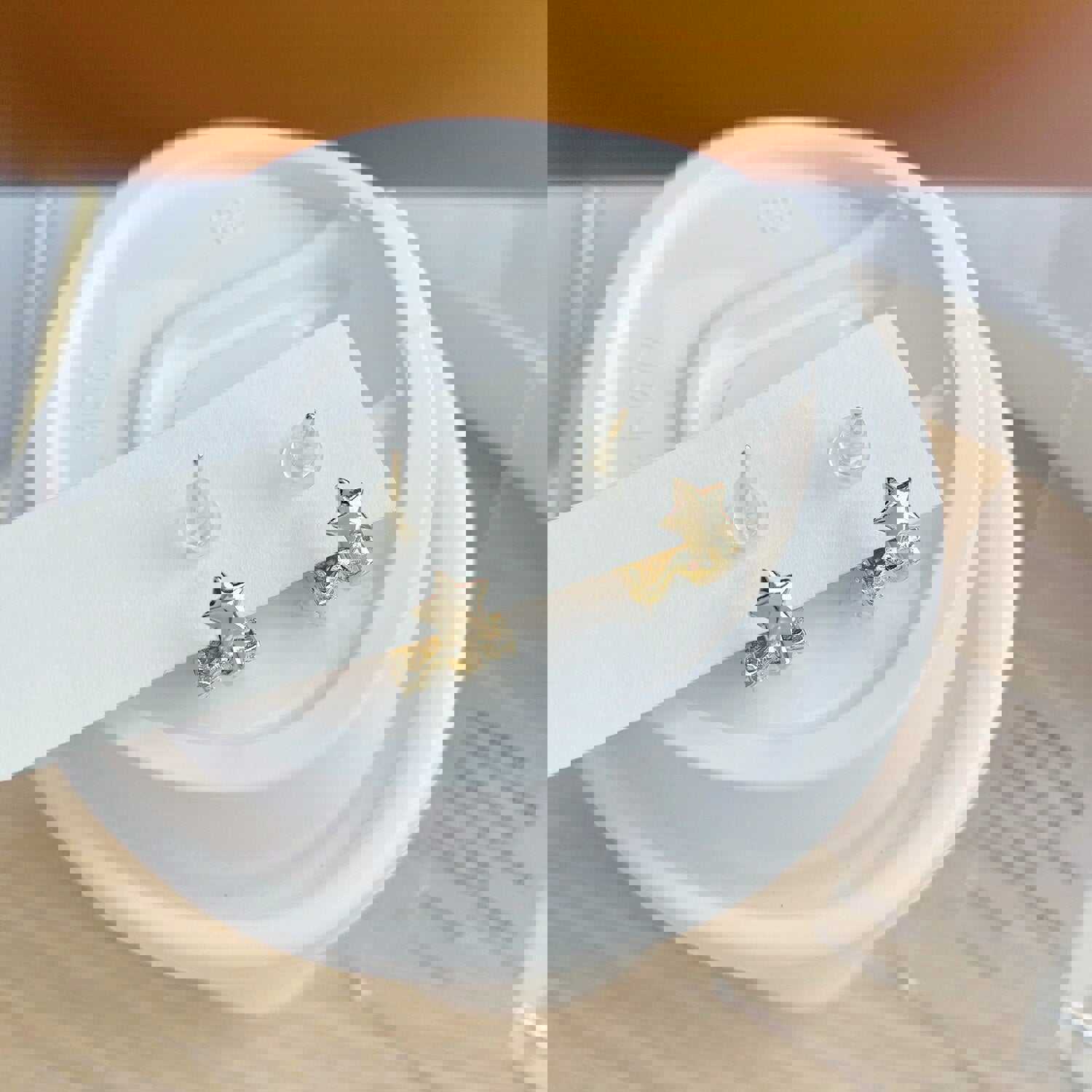 2022 Korea Design 14K Gold Plated AAA Zircon Star Earrings for Women