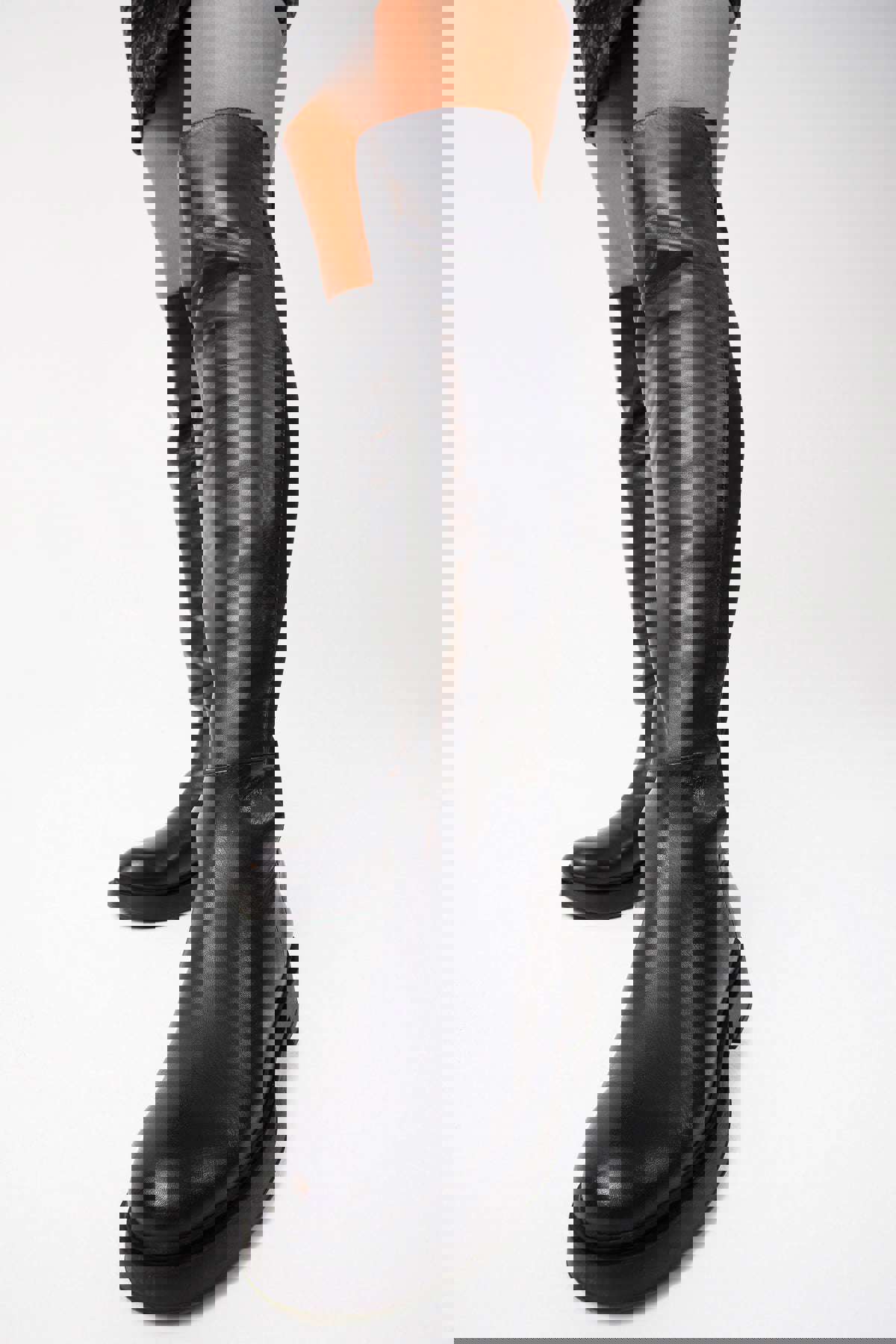 Harmony Belle Black Leather Knee High Women Boot