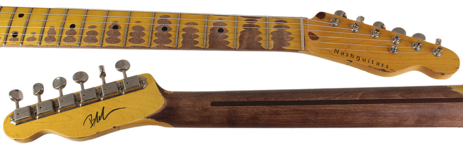 Nash T-52 Guitar, Butterscotch Blonde, Humbucker, Heavy Aging