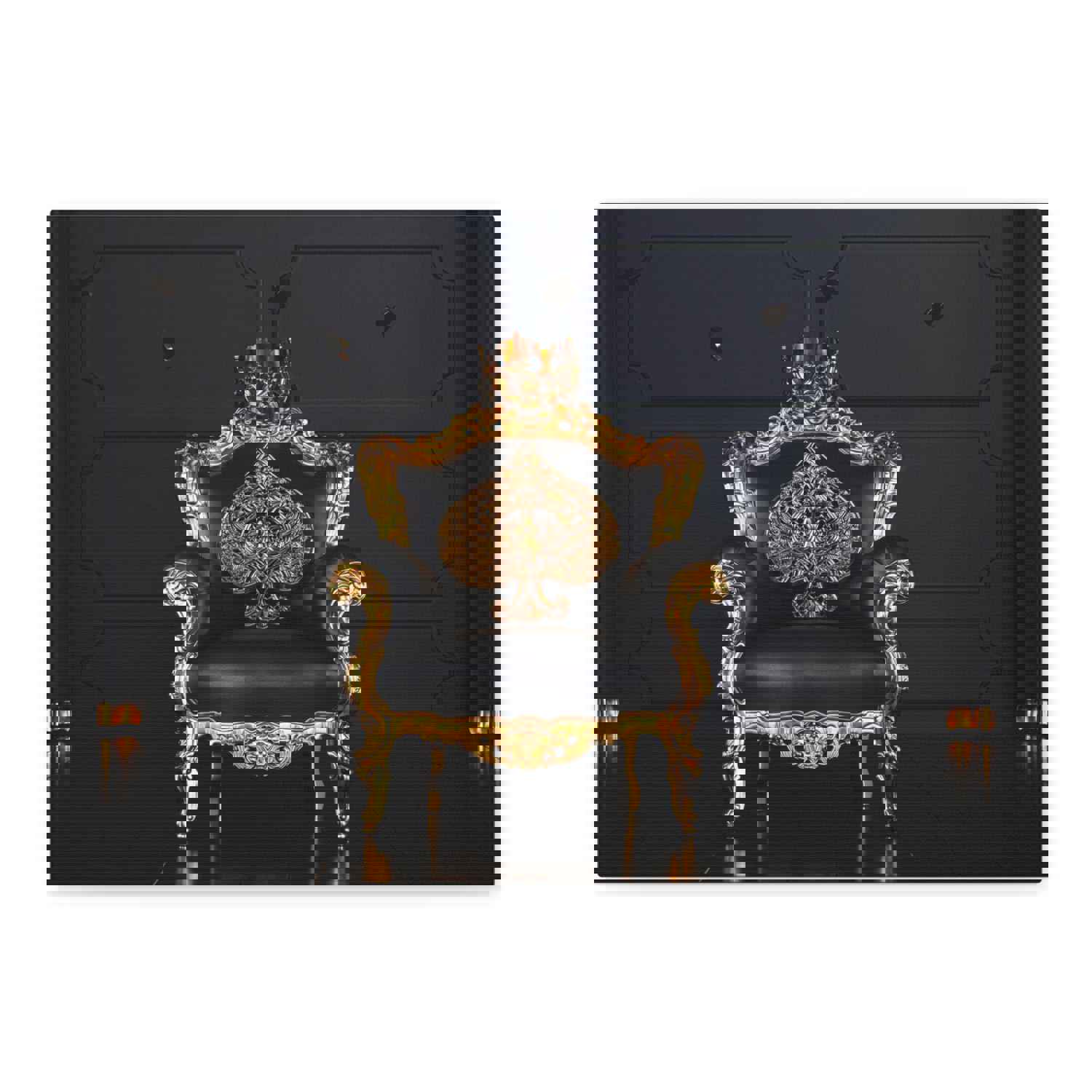 3D Sitting Spades Playing Card Canvas Wall Art - Ready-to-Hang Home Decor