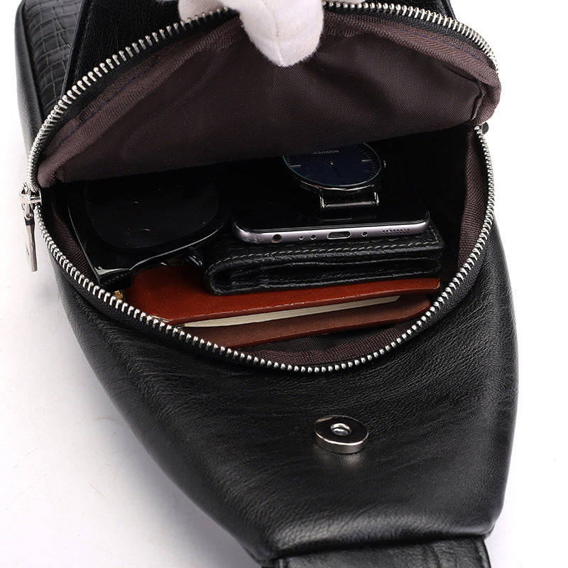 Men's New Pattern Chest Shoulder Bag - Fashion Trend Messenger Bag