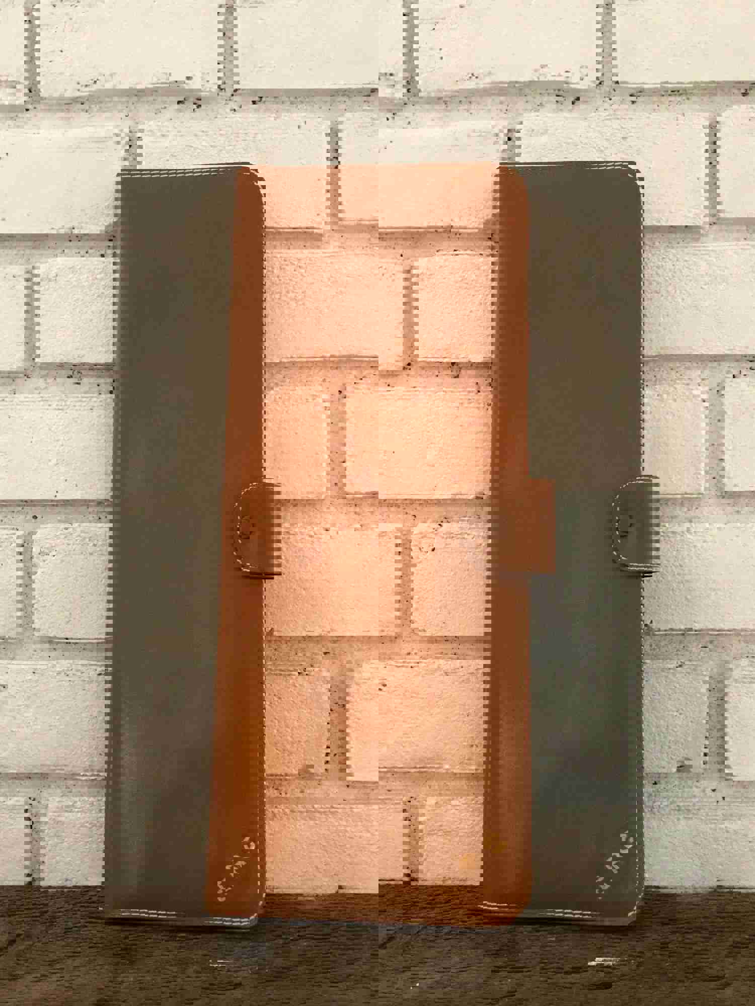 Vintage Travel Tie Case - Brown Faux Leather Necktie Caddy for Men