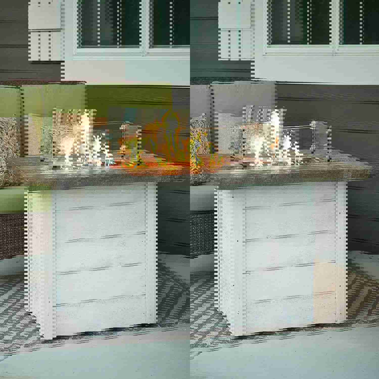 Outdoor Greatroom Co Alcott Rectangular Gas Fire Pit Table