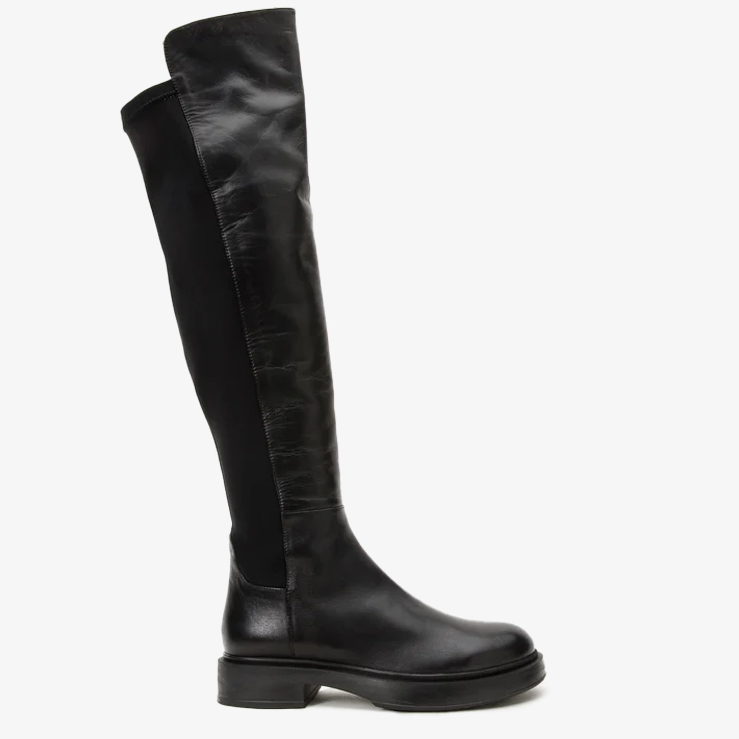 Harmony Belle Black Leather Knee High Women Boot