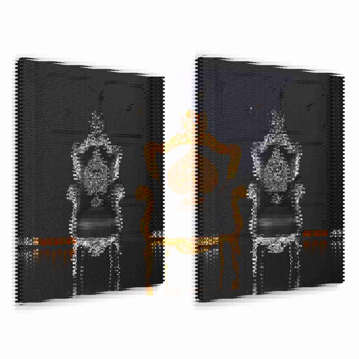 3D Sitting Spades Playing Card Canvas Wall Art - Ready-to-Hang Home Decor