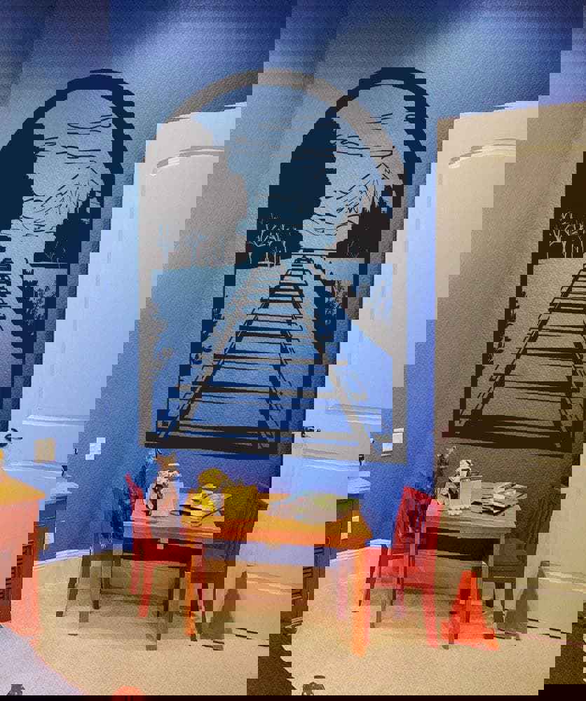 Vinyl Wall Decal Sticker Train Tunnel #OS_DC685 - Removable and Easy to Apply