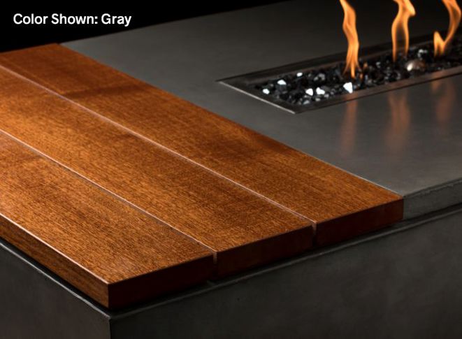 Fire Table Oasis: Rectangular 48 with Electronic Ignition - Free Cover [Slick Rock Concrete]