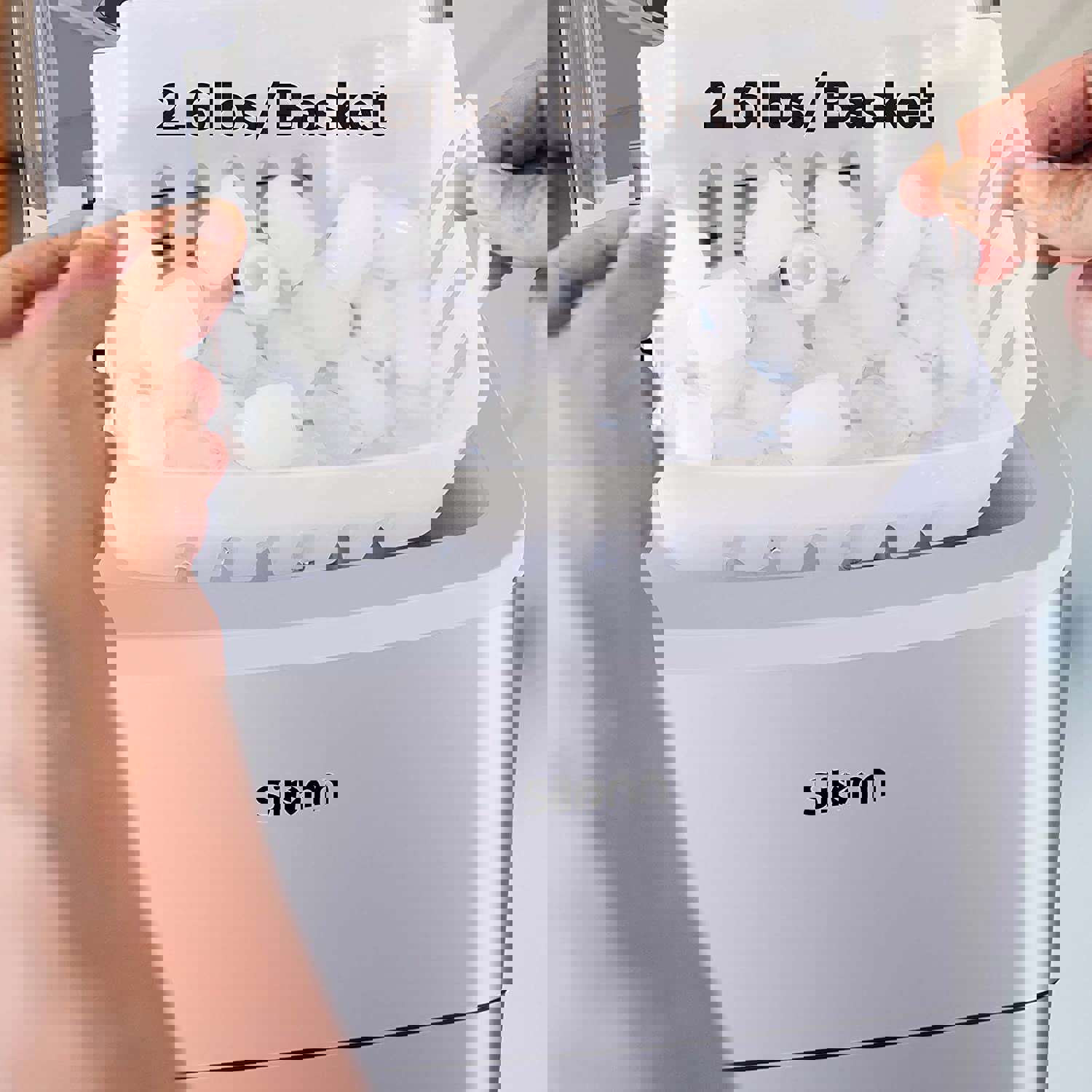 Countertop Ice Maker with Self-Cleaning, 9 Cubes in 6 Mins, 26Lbs/24Hrs, 2 Ice Sizes for Home Kitchen Office Bar Party, Silver