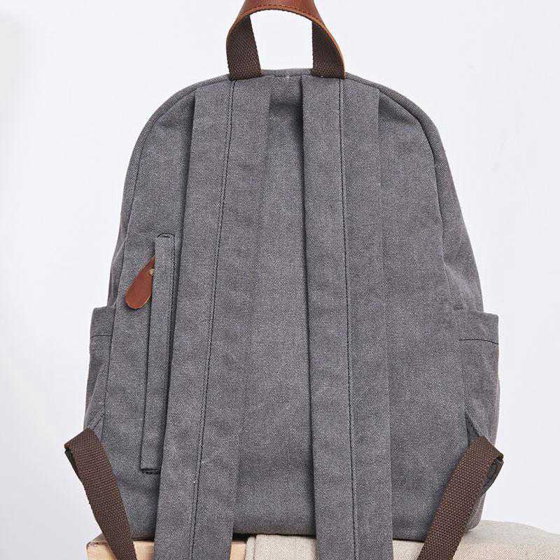 Cool Canvas Gray Mens Backpack - Durable Travel & School Bag